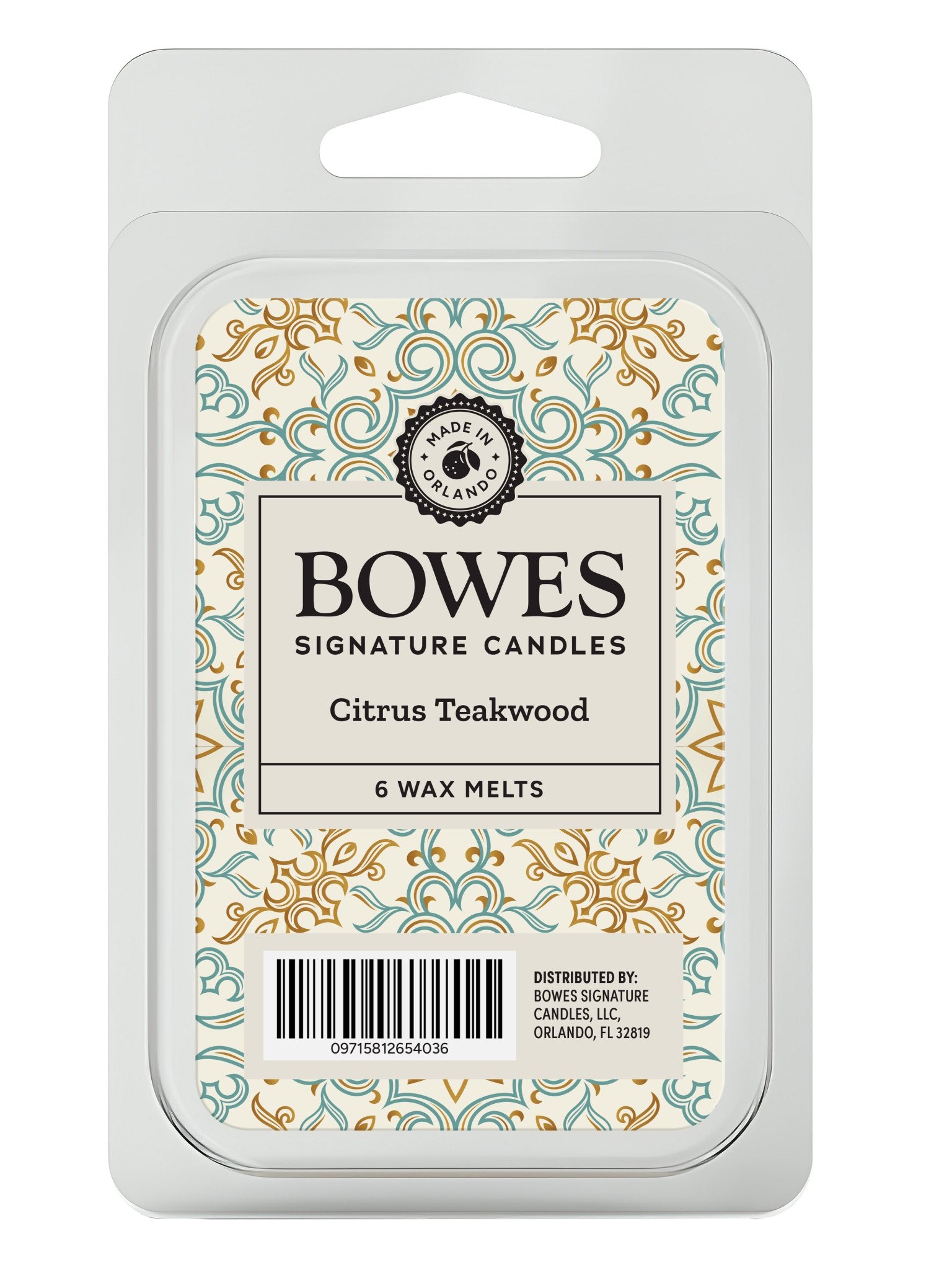 Citrus Teakwood - Bowes Signature Candles - Wax Melts