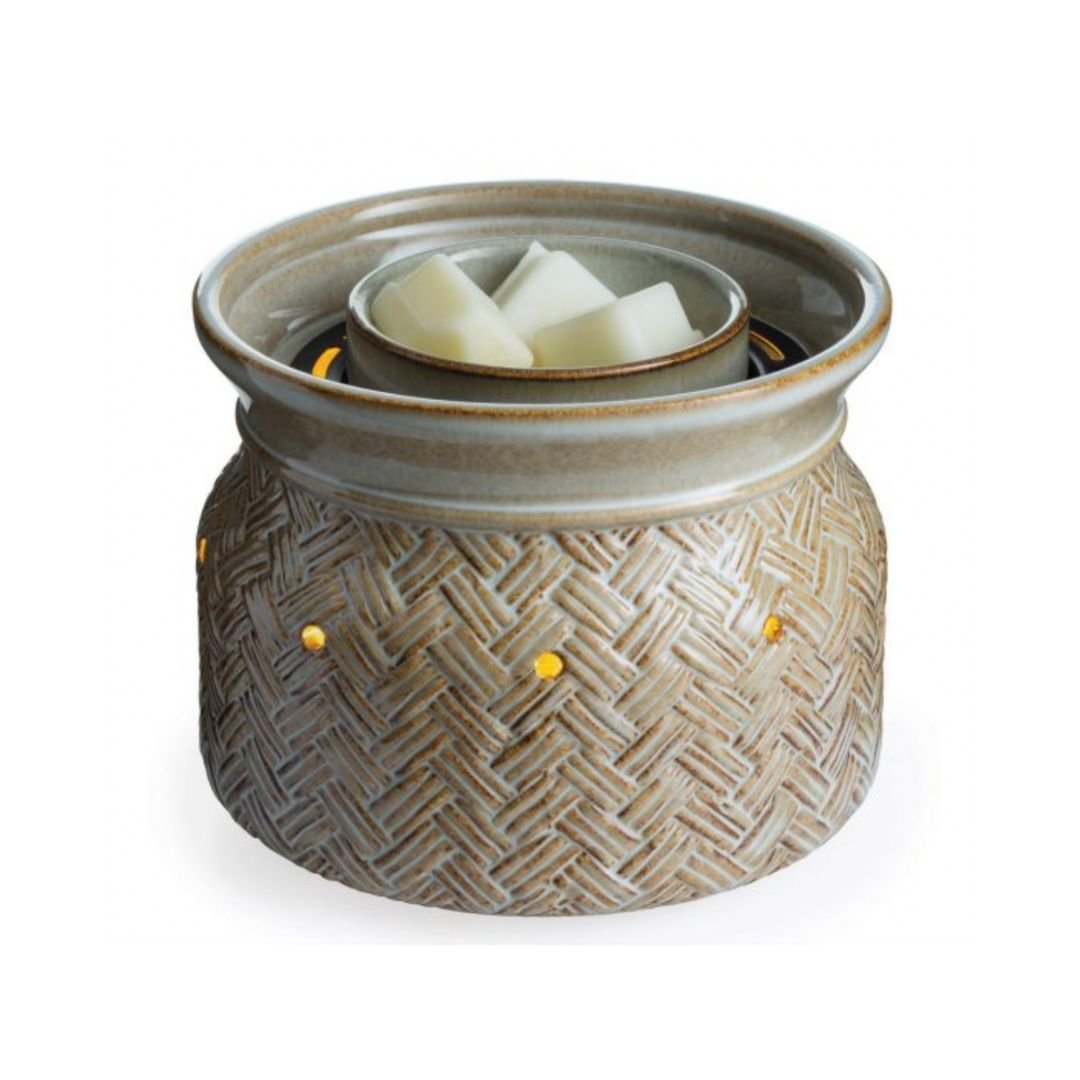 Woven Fan Fragrance Warmer - Wax Melt Warmer - Bowes Signature Candles - Wax Melt Warmer